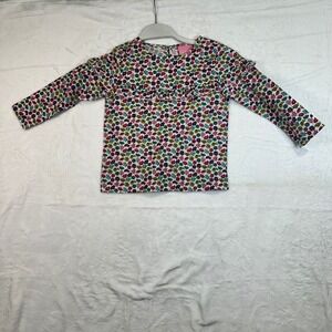 BISBY Floral Ruffle Blouse 4 Multicolor Pre-Owned Long Sleeve Top Girls